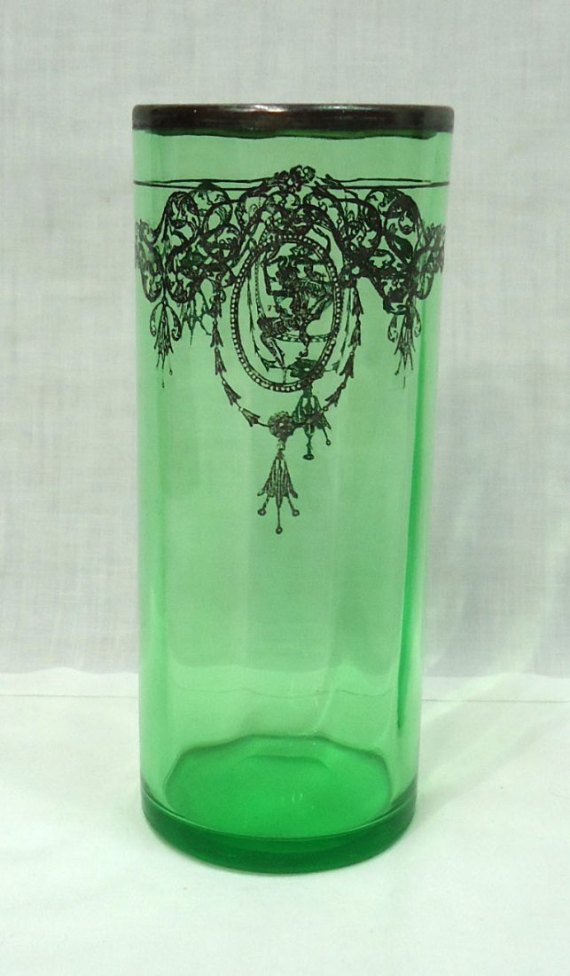 Silver Overlay Vase W Dancing Nudes (1 of 4)