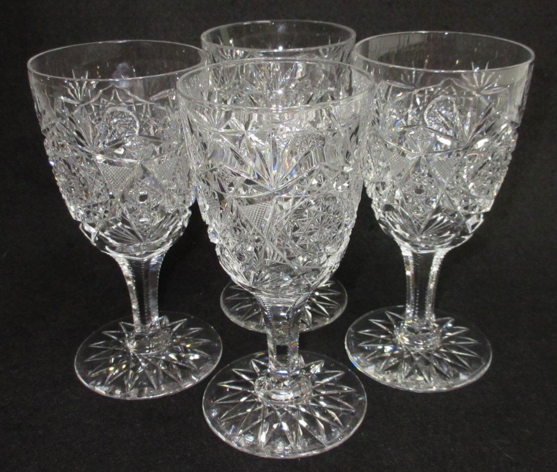 4 ABP Cut Glass Goblets (1 of 3)