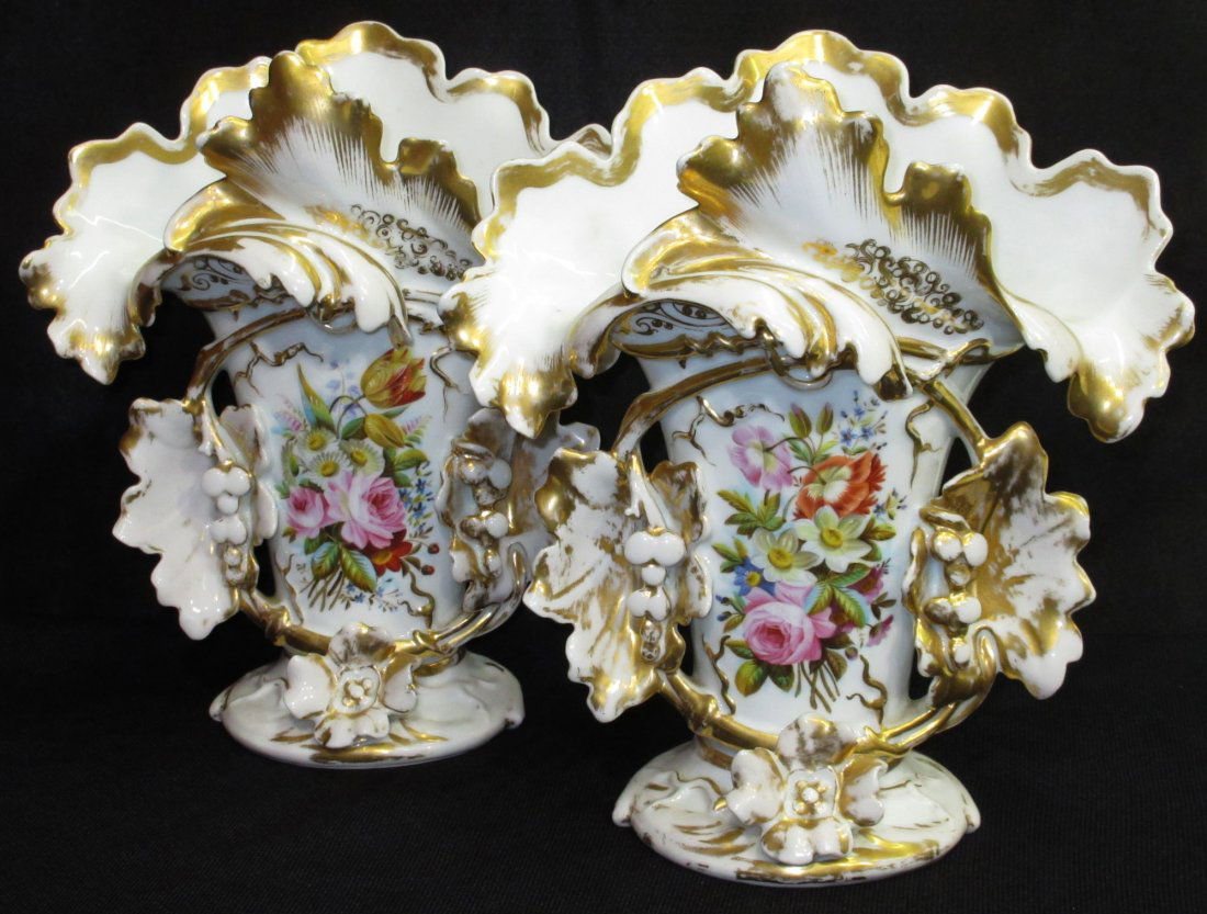 Pair of Old Paris Vases (1 of 7)