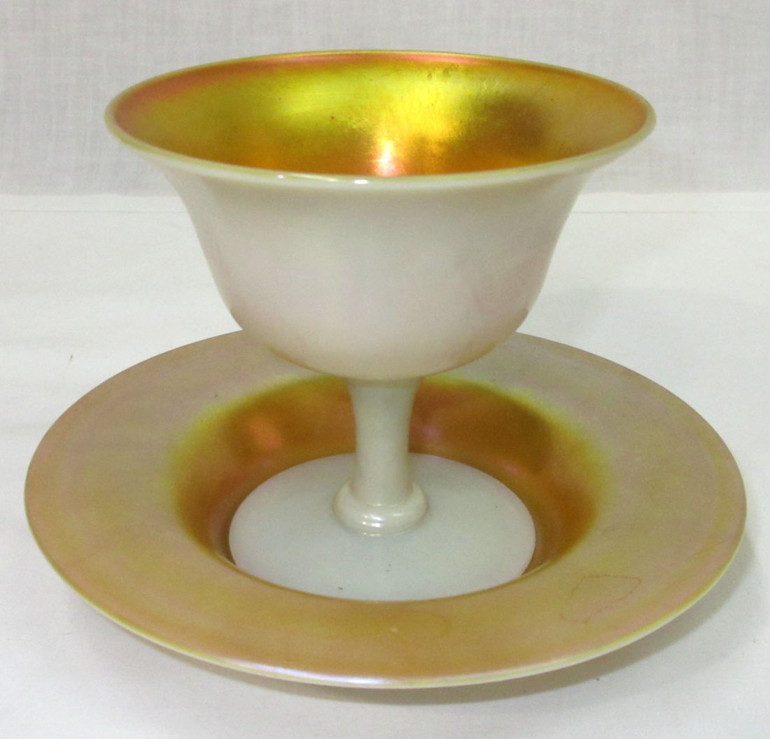 2 Pc. Steuben Gold Aurene on Calcite (1 of 6)