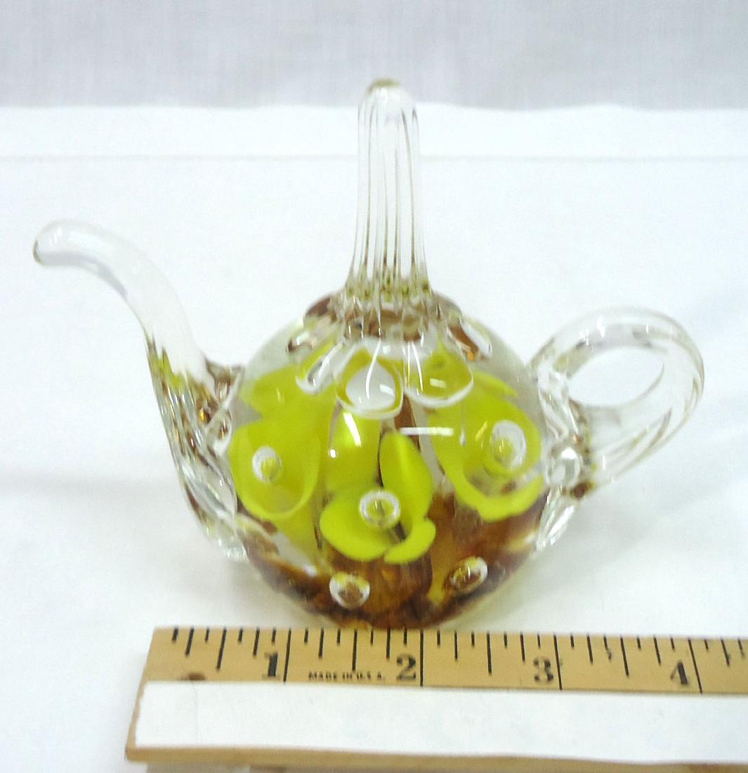 St. Clair Sgnd Teapot Paperweight (1 of 4)
