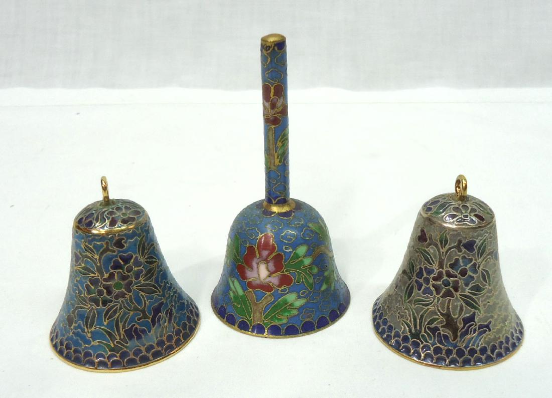 2 Plique a Jour & 1 Cloisonné Bells (1 of 3)