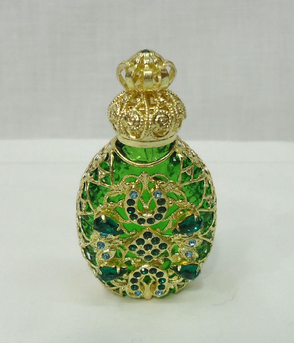 Jeweled & Filigree Czech. Perfume Bottle (1 of 3)