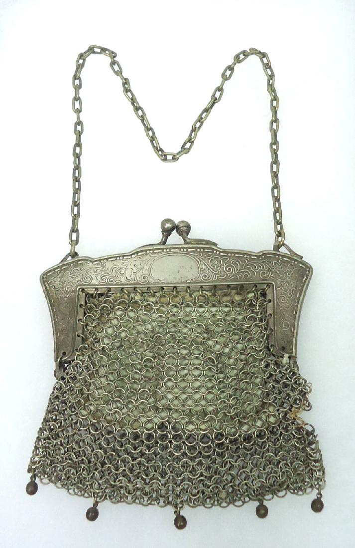 German Silver Mesh Purse (1 of 4)
