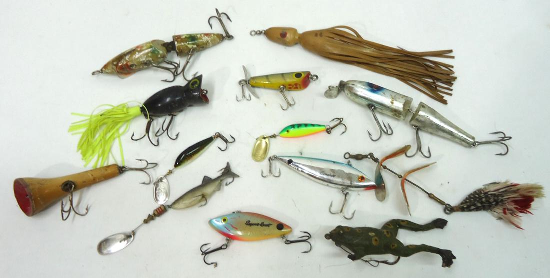 13 Fishing Lures: 2" - 6"L