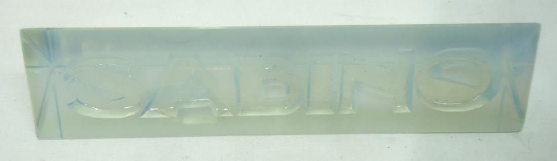 Sabino Glass Dealers Sign: 5"L