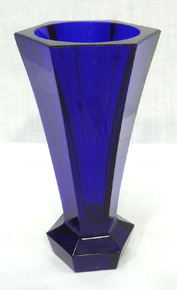 Sgnd Moser Cobalt Vase (1 of 5)