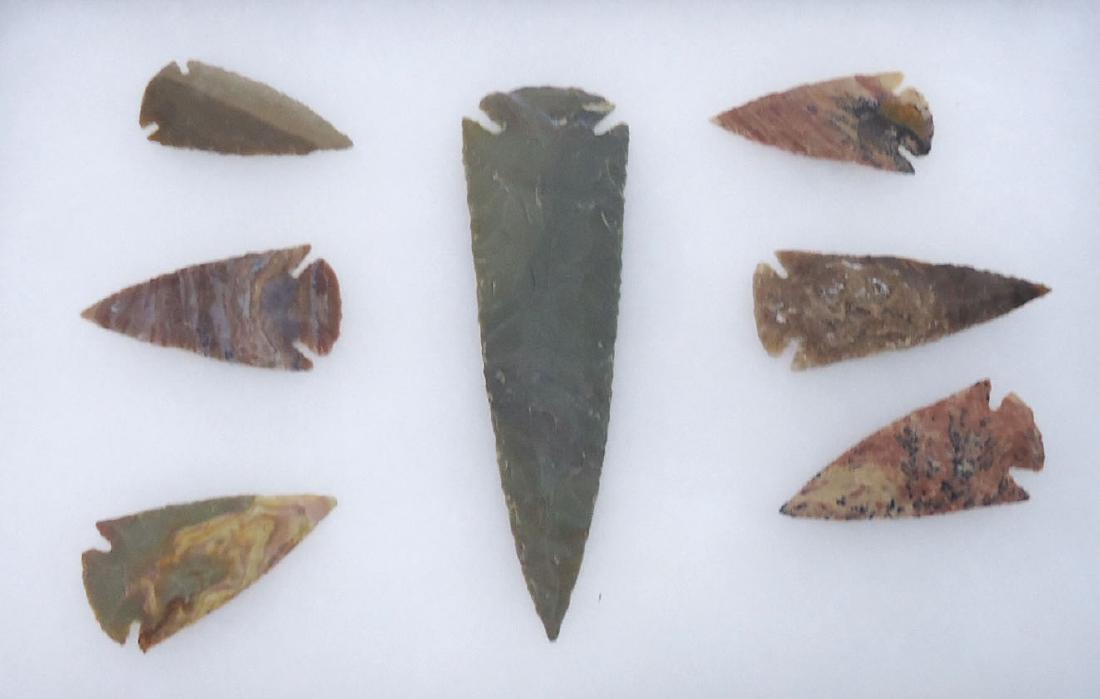Lot of 7 Modern Arrowheads (1 of 2)