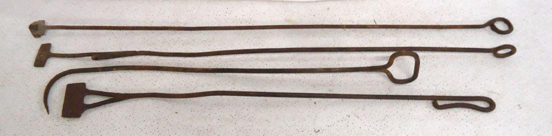 4 Branding Irons: 33"L - 47"L