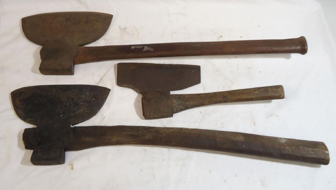 3 Broad Axes: 17" x 6 1/2", 32 1/2" x 9", 31" x 8 3/4"