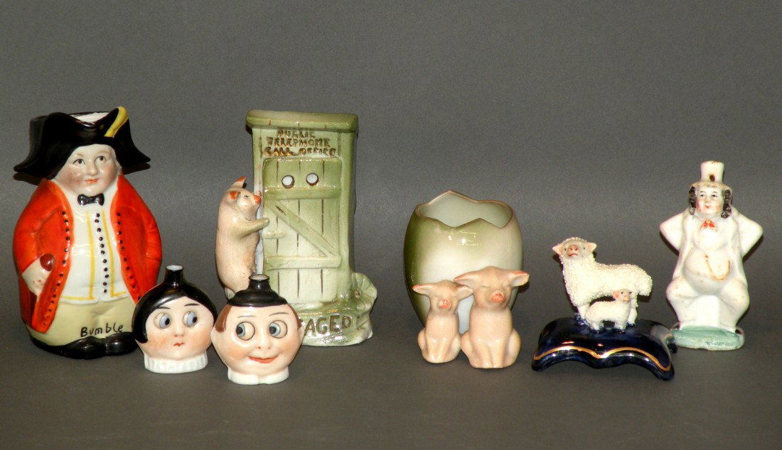 7 assorted figural items