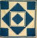 555: Blue & white pieced quilt