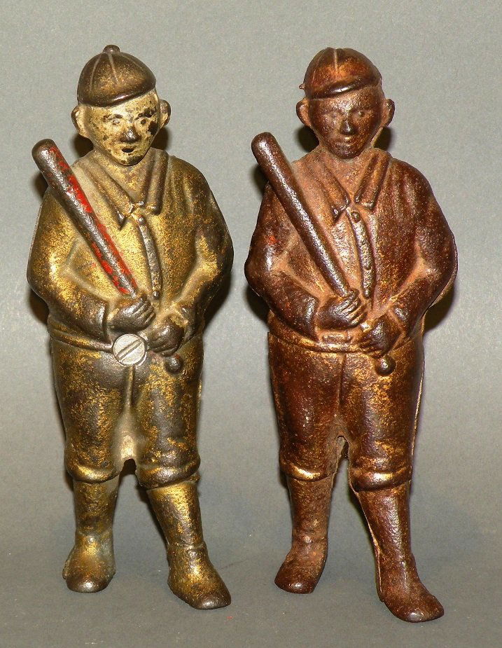 2 AC Williams cast iron baseball player banks Sep 28, 2012 Horst