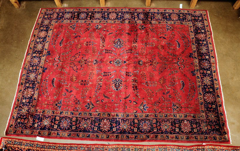 #2238 Genuine Antique Persian Turkish Sarouk 8x11: (Actual Size 8.09x11.02)