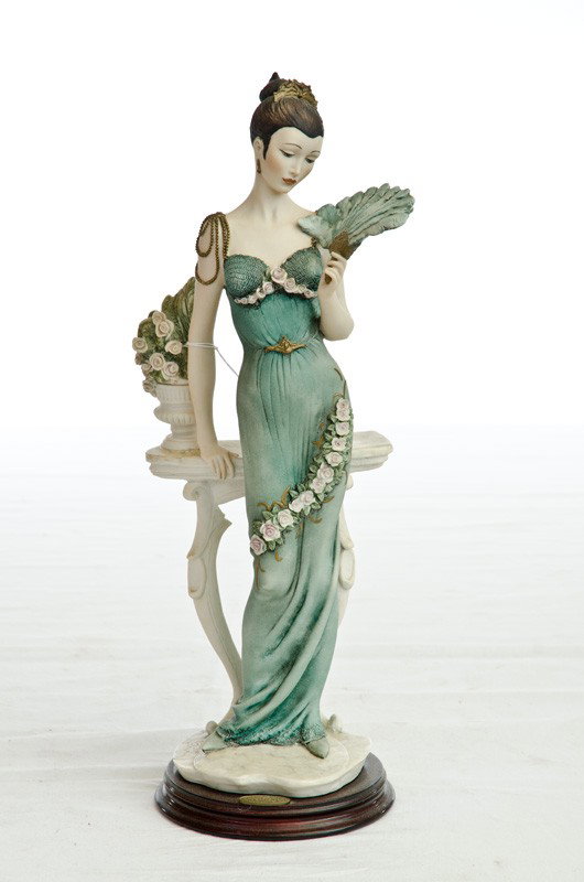 Giuseppe Armani Lady by Parlor Table with: fan 19" t