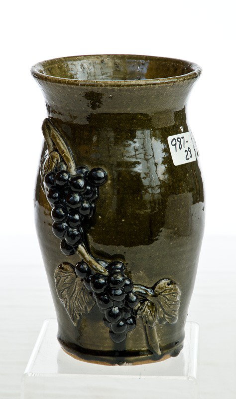 Grape Decorated Vase by Anita Meaders