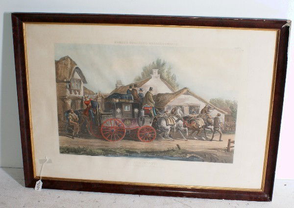 All Right from Fores's Coaching Recollections, Pla: All Right from Fores's Coaching Recollections, Plate II, 19th century engraving by J. Harris after a painting by C. C. Henderson. Sight: 24 1/2" x 35 1/2"