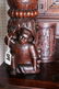 114: Chinese 19thC ornately carved rosewood cabinet; - 8