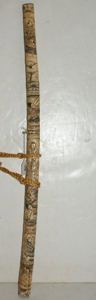 Chinese bone ivory sword.: Note: Some damage. 33 1/2"