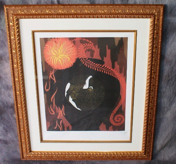 Erte (Romain de Tirtoff) Russian 1892-1990, limited: Erte (Romain de Tirtoff) Russian 1892-1990, limited edition print, signed and numbered in pencil: 26/300. Image: 19 1/2" x 15 1/2"