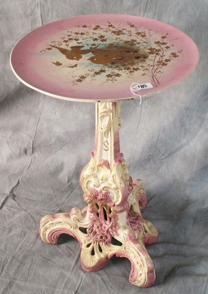 Antique Porcelain Table: Antique Porcelain Table 27"H x 19"diameter