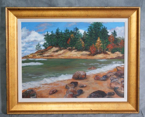 Oil on board of a landscape,signed"Edgar Payne". H: Oil on board of a landscape,signed"Edgar Payne". H:24" W:30"