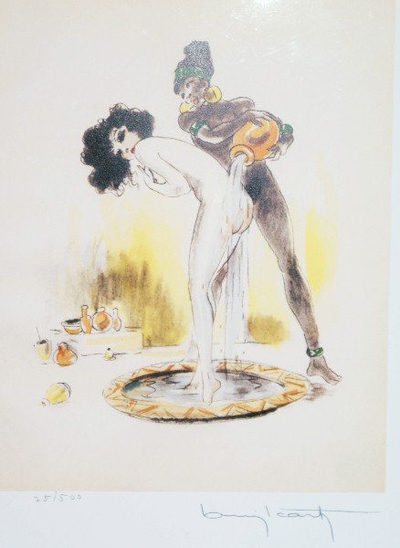 Louis Icart erotic print: Louis Icart erotic print. H:18.5" W:15" From the Charles Martignette Art Collection