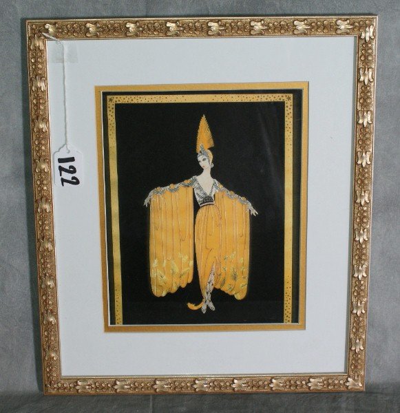 Erte print unsigned. H:15.5" W:13.5".: Erte print unsigned. H:15.5" W:13.5".