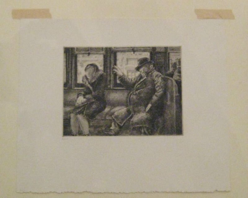 Reginald Marsh Etching Second Avenue EL: Reginald Marsh, American 1898-1954, "Second Avenue El" [2nd Ave. El] (Sasowsky 93) etching, 1930, Whitney Museum edition, numbered 21/100 as published in 1969. Image: 6 3/4" x 8 7/8" Sheet size: 13" x