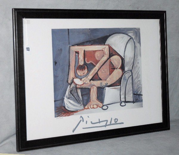 Picasso lithograph from the collection of Marino: Picasso lithograph from the collection of Marino Picasso number 396/500. overall size H:25" W:33"