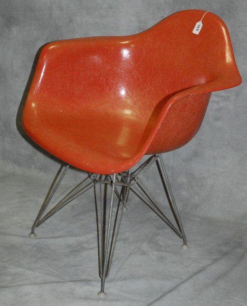 Charles & Ray Eames Eiffel Tower chair by Herman Miller: Charles & Ray Eames molded Eiffel Tower chair by Herman Miller, impressed date Jan 27, 1959. H:30.5" W:25" D:24"