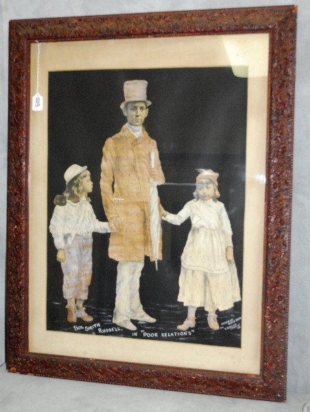 Large picture drawen on birch bark by E.W. Merrill: Large picture drawen on birch bark by E.W. Merrill concord NH. Overall size 36.5" W:28.5" .