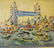 Jean Dufy 1888-1964 Oil on canvas of harbor scene with - 2