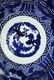 Large Japanese 19th C blue and white porcelain charger. - 2