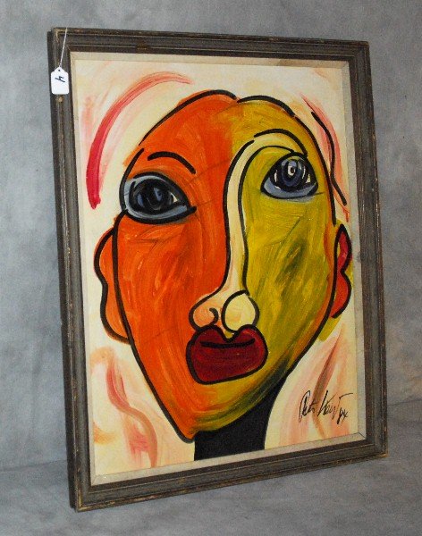 Peter Keil oil on board signed lower right . Site Size: Peter Keil oil on board signed lower right . Site Size H:28" W"22".