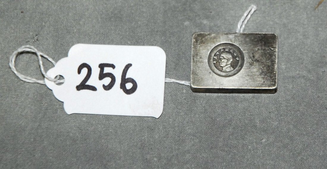 Chinese silvered pay soldier. L:1. 25".: Chinese silvered pay soldier. L:1. 25".