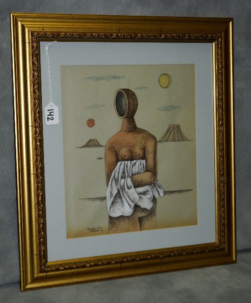 Mario Carreno (Cuban 1913-1999) watercolor on paper: Mario Carreno (Cuban 1913-1999) watercolor on paper signed and titled lower left. Site size H:14" W:12"