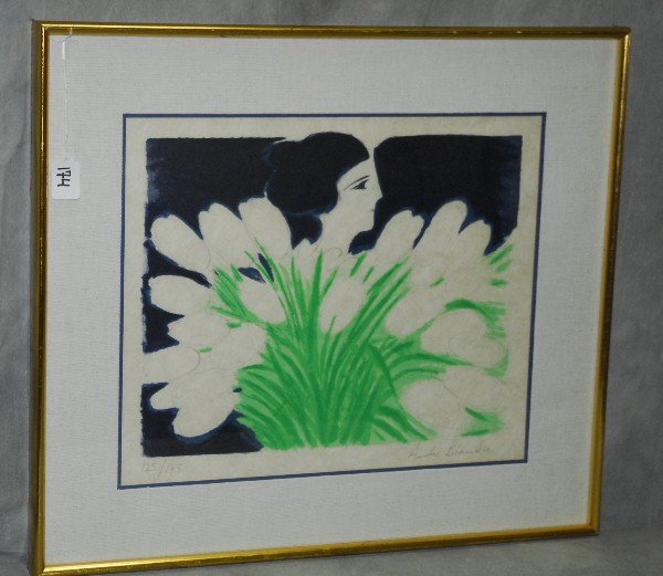 Andre Brasilier (French, 1958-1991) original lithograph: Andre Brasilier (French, 1958-1991) original lithograph pencil signed by artist and numbered 125/175. site size H:14.5" W:17.5"