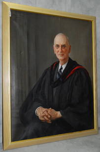 Henry R.Rittenberg (1879-1969) oil on canvas: Henry R.Rittenberg (1879-1969) oil on canvas portrait of supreme court justice. site size H:40" W:32"