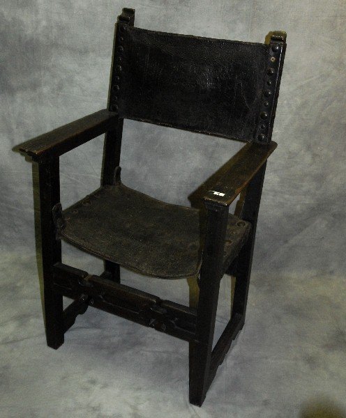 18th C Italian arm chair. H:44" W:25.5" D:19.5": 18th C Italian arm chair. H:44" W:25.5" D:19.5"