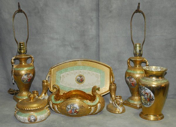 Eight Pieces Of 24 Karat Gold Le Mieux China Mar 02 15 Cassidy Galleries In Fl