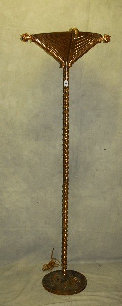 Large Bronze floor lamp. H:75" D:23": Large Bronze floor lamp. H:75" D:23"