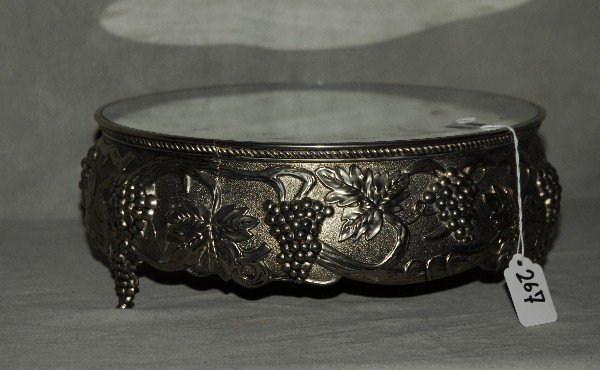Silver plate plateau. H:4.5" D:12.5": Silver plate plateau. H:4.5" D:12.5"