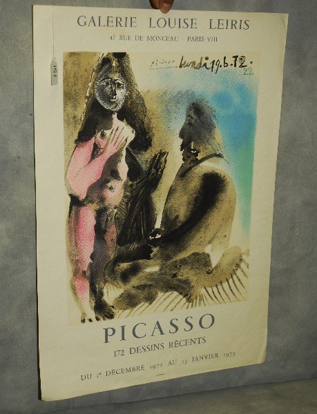 Picasso original lithograph poster titled "172 Dessins (1 of 3)