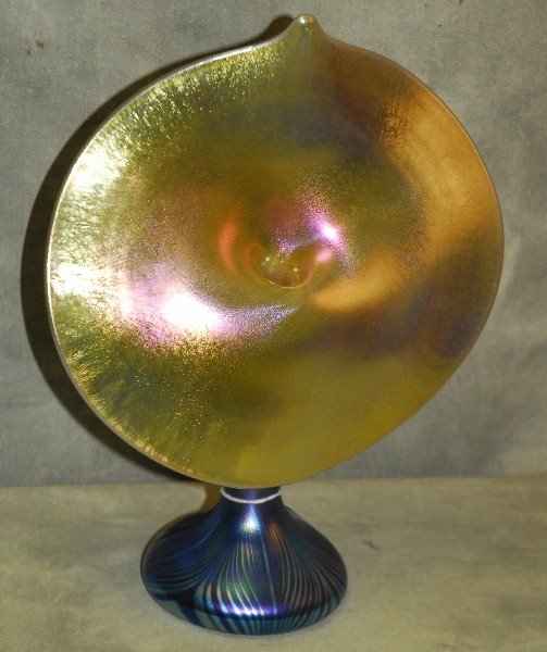 Carl Radke Phoenix studios iridescent art glass vase (1 of 4)