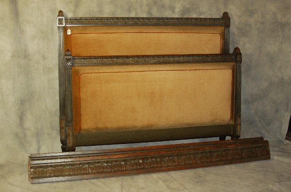 Louis XVI painted Jansen queen bed. H:84" W:60" (1 of 4)