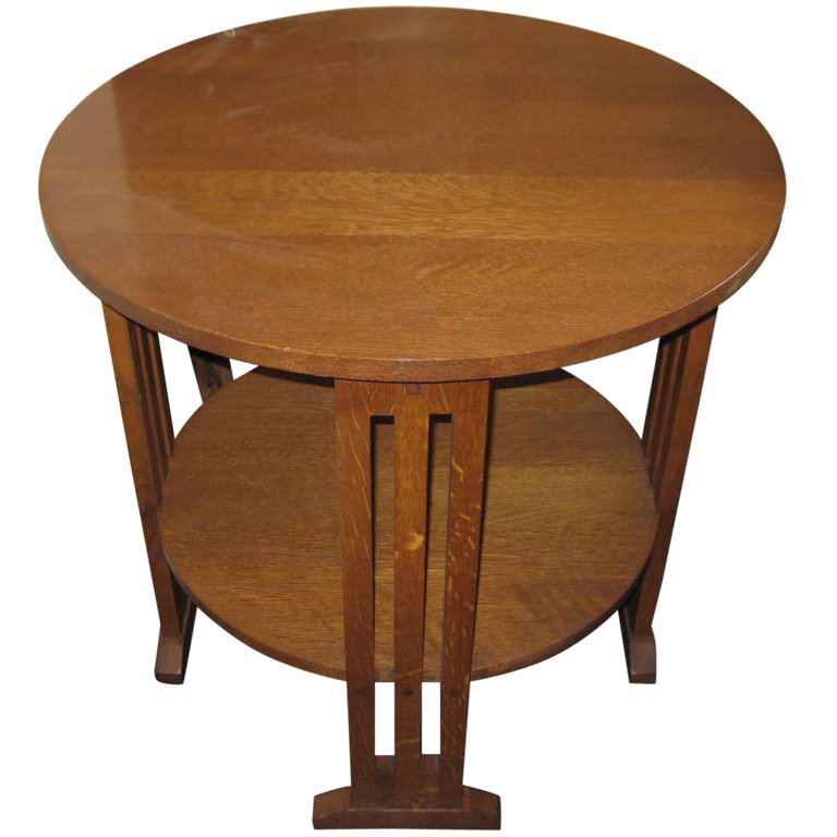 Signed Stickley side table. H:28.5" D:29".: Signed Stickley side table. H:28.5" D:29".