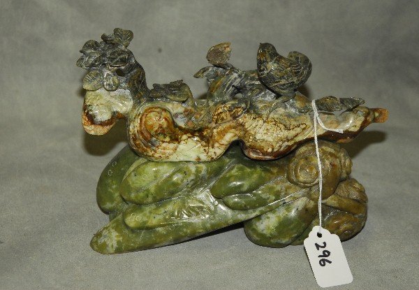 Chinese jade figural group H:5.5" W:8.5" (1 of 2)