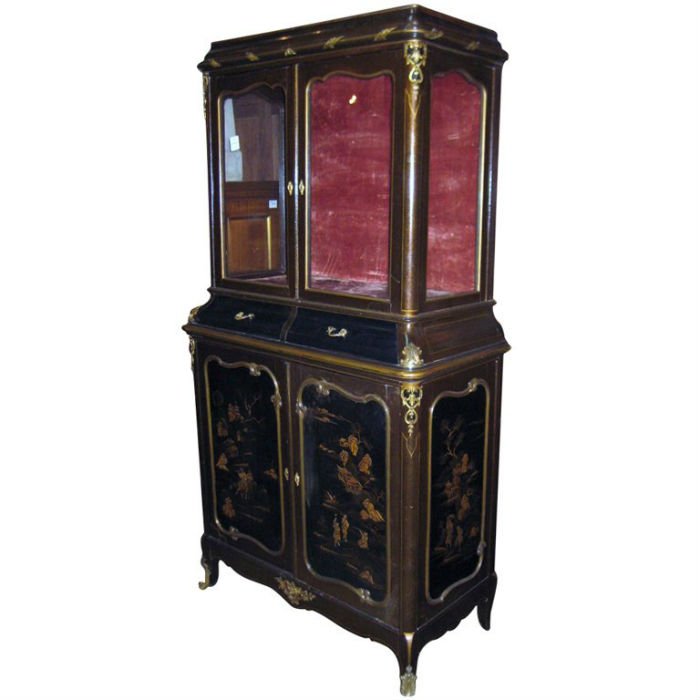 19th C Louis XV style Chinoiserie decorated and ormolu (1 of 5)