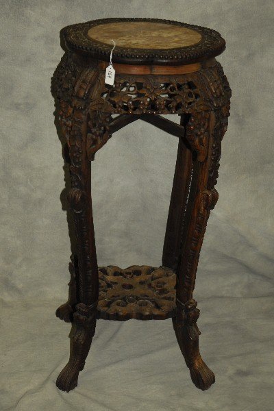 Early 19th c large Chinese intricately carved (1 of 6)